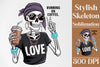 Stylish Skeleton Clipart Bundle