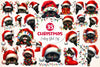 Peeking Christmas Black Cat Clipart Bundle 2
