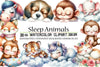 Sleepy Animals Clipart Bundle