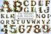 Alphabet Holly Berries Clipart Bundle