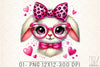 Valentine Bunny Clipart Bundle