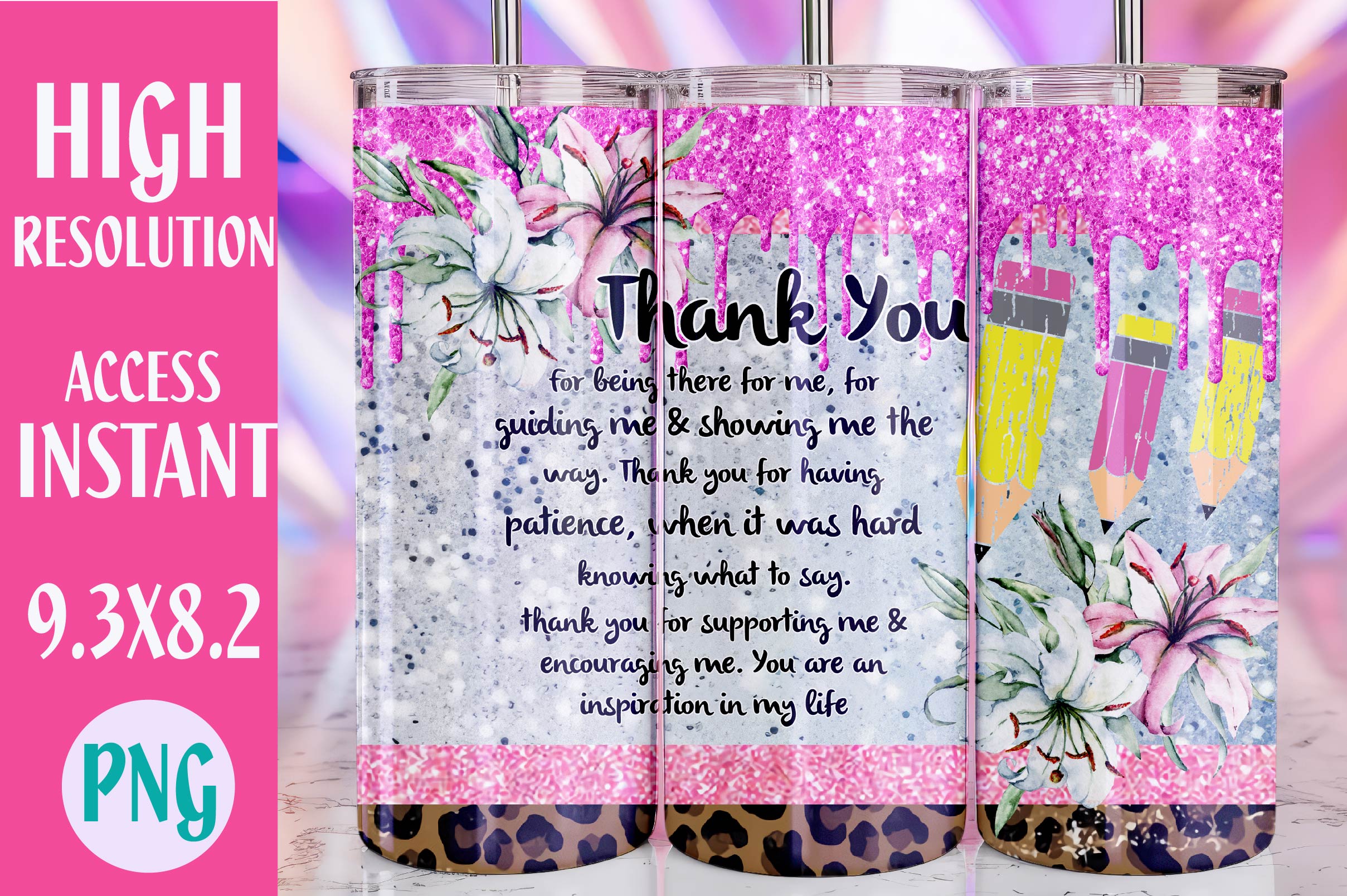 Teacher 20 Oz Skinny Tumbler Bundle 1