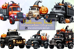 Halloween Truck Clipart Bundle - CraftNest - Digital Crafting and Art