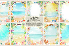 Summer Travel Junk Journal Papers - CraftNest - Digital Crafting and Art