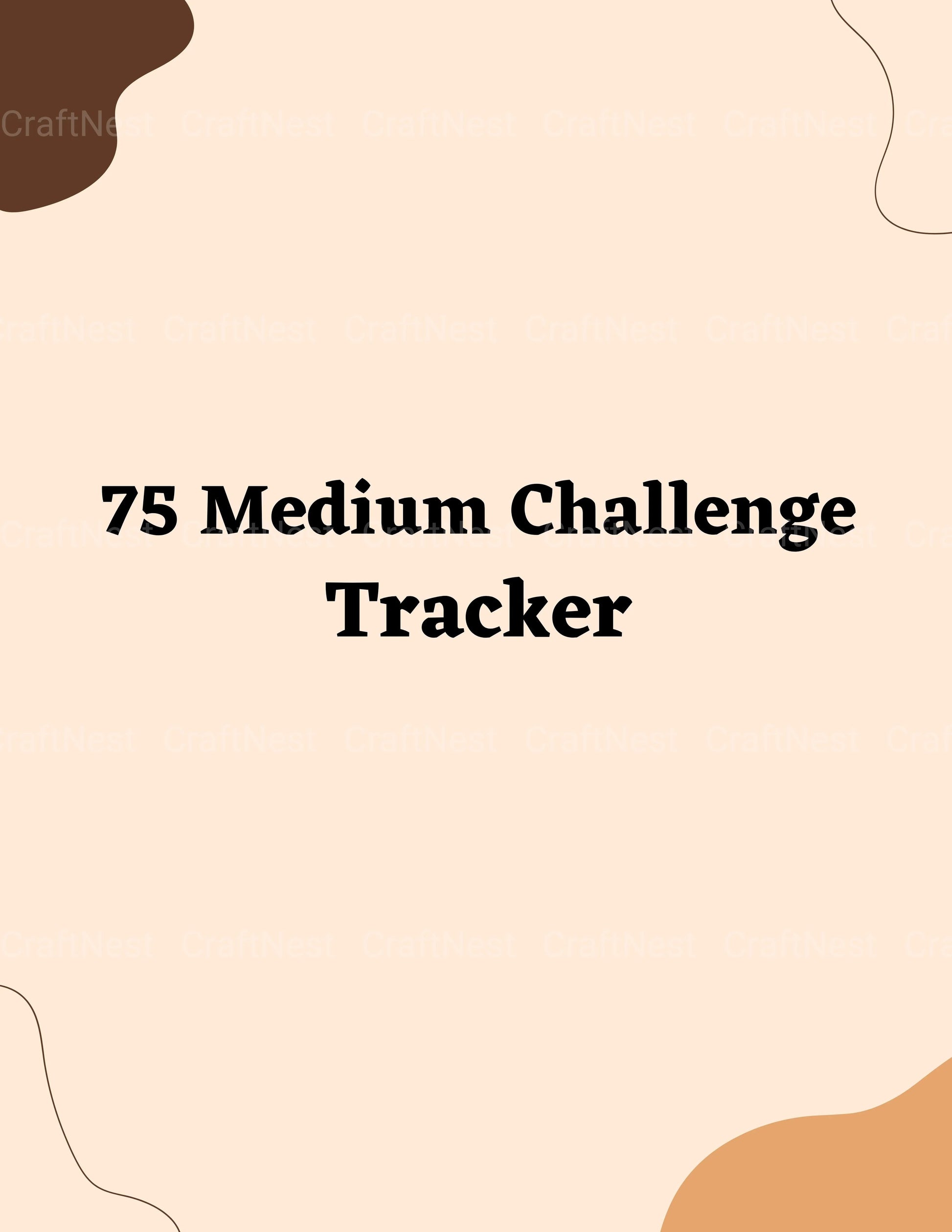 Medium Challenge Tracker: Stay Organized and Motivated - CraftNest - Digital Crafting and Art