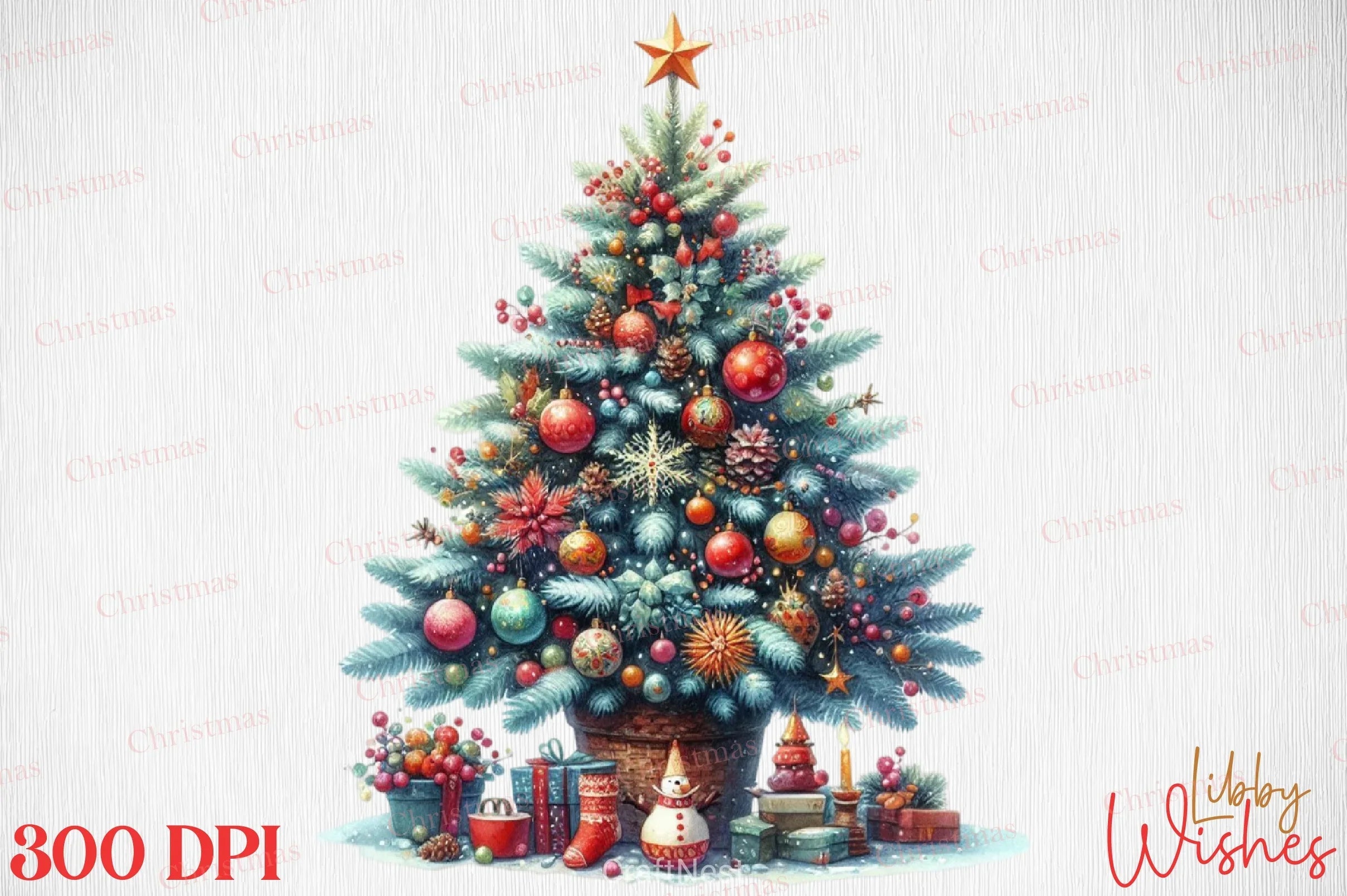 Christmas Tree Clipart Bundle 5 - CraftNest - Digital Crafting and Art