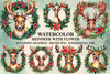 Reindeer With Flower Clipart Bundle