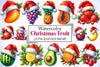 Christmas Fruit Clipart Bundle