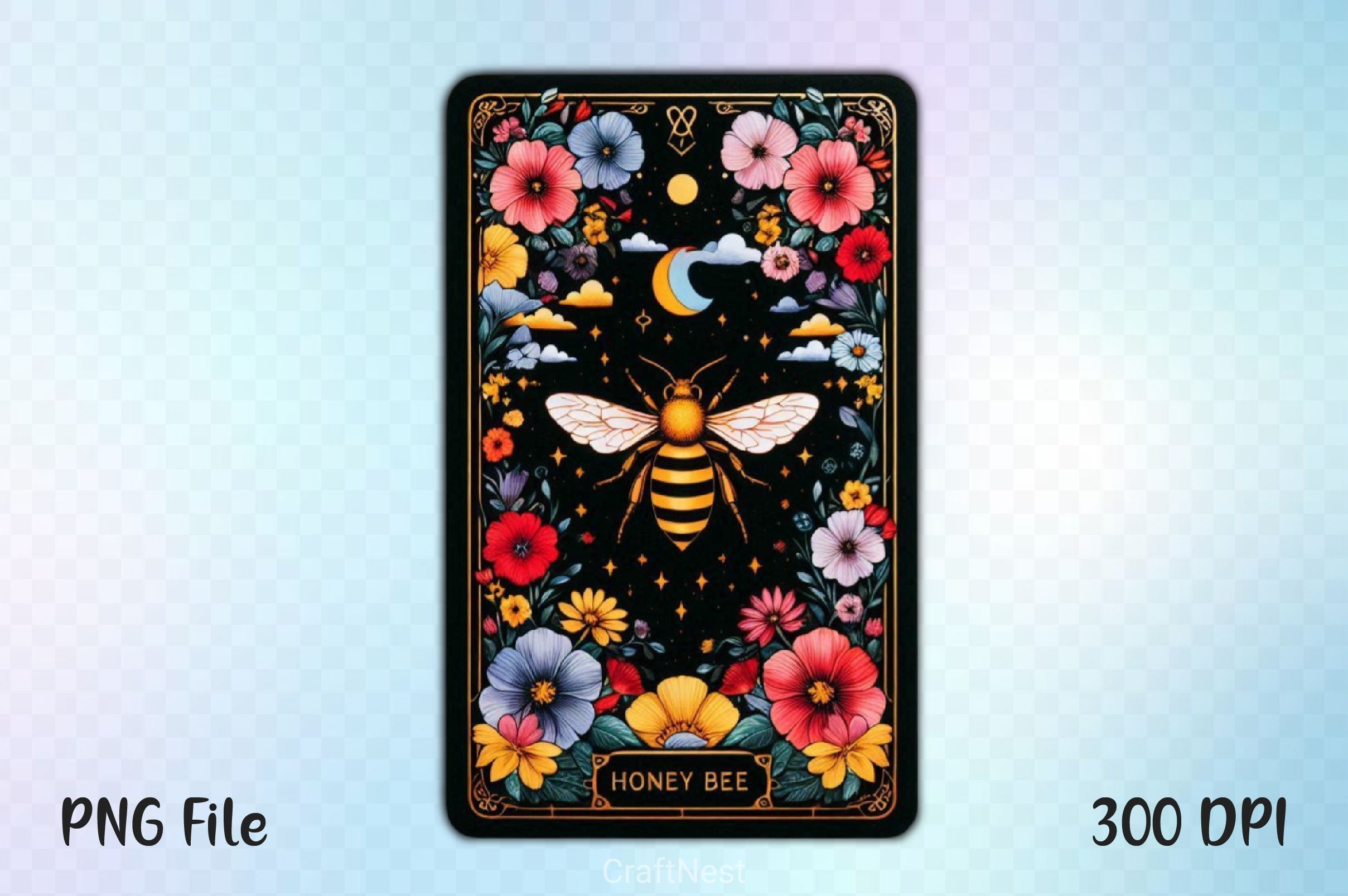 Honey Bee Tarot Card Clipart Bundle 9