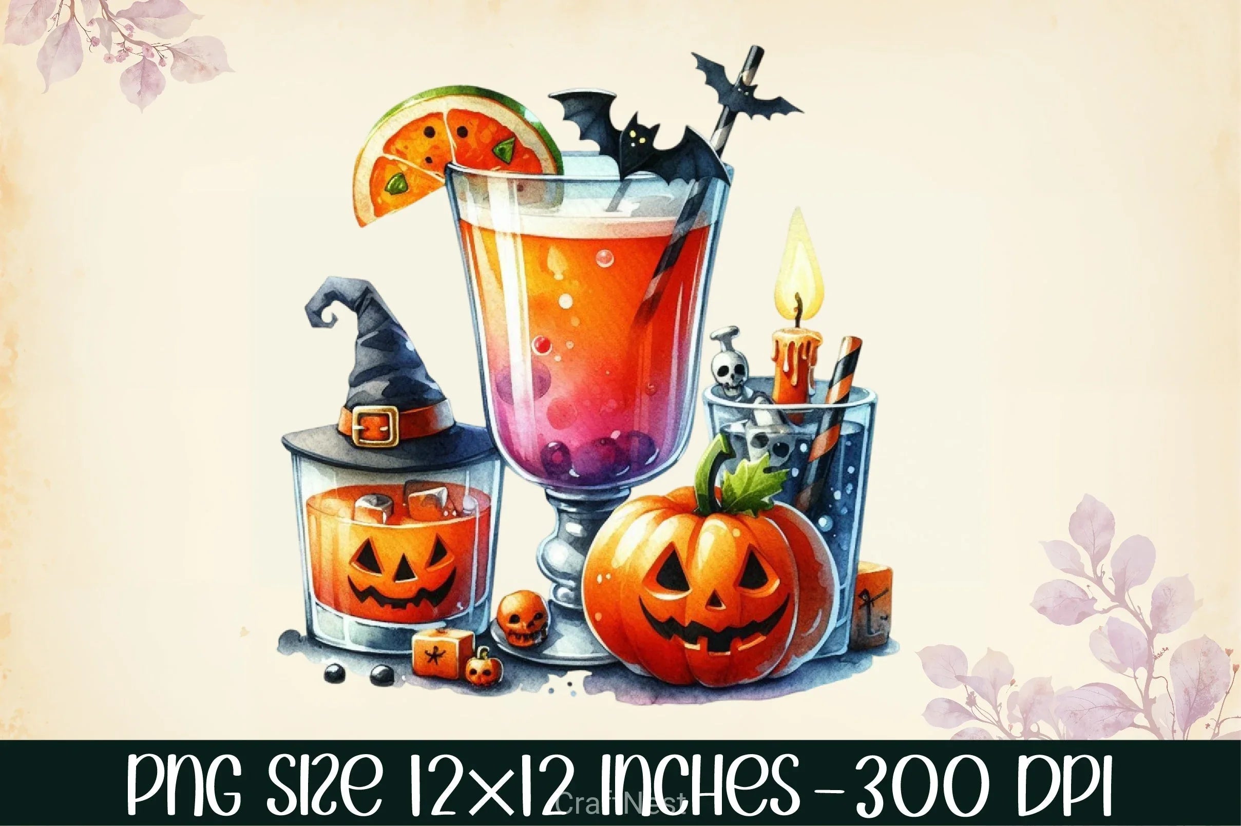 Halloween Drink Clipart Bundle 2 - CraftNest - Digital Crafting and Art