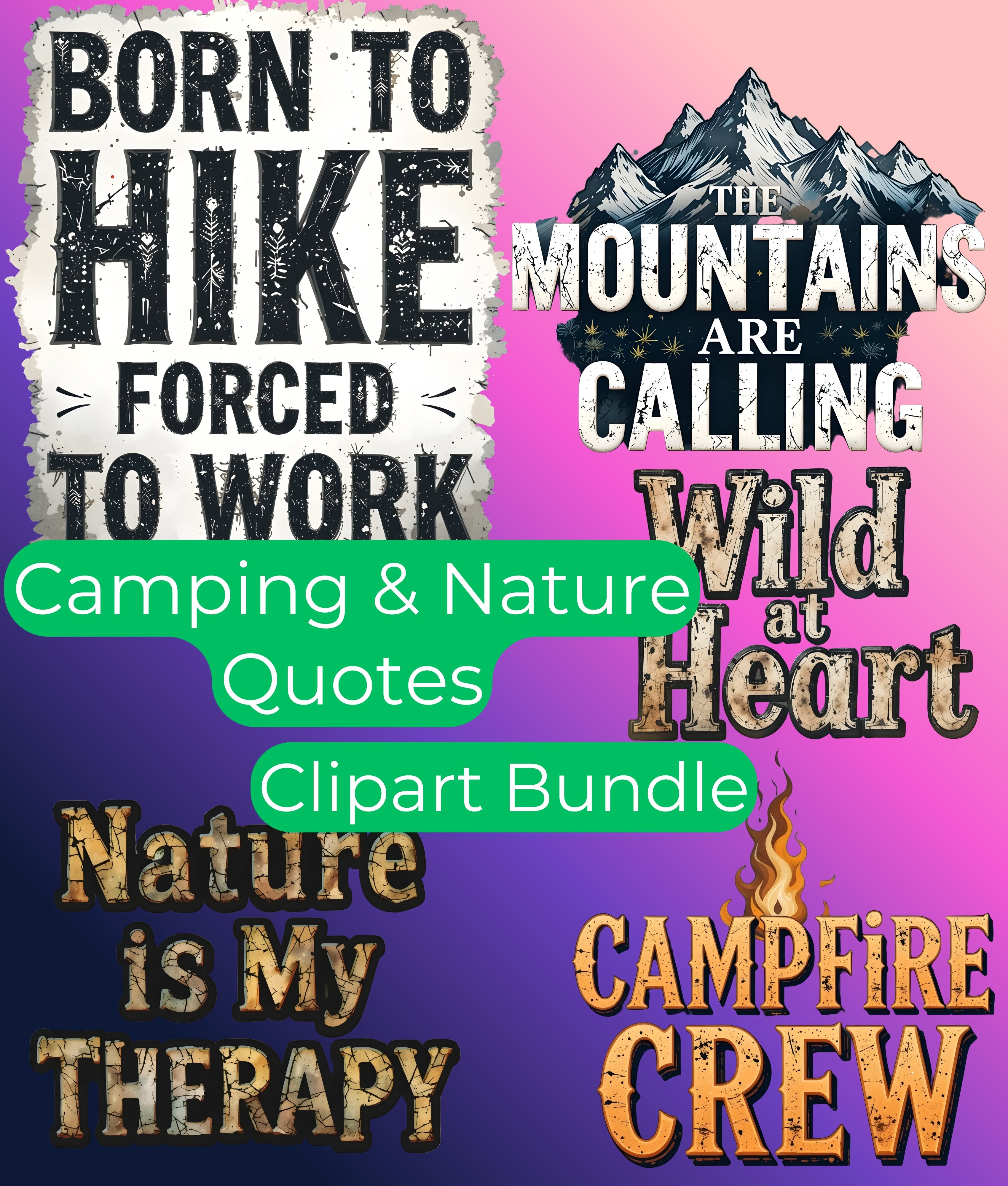 Camping & Nature Clipart Bundle