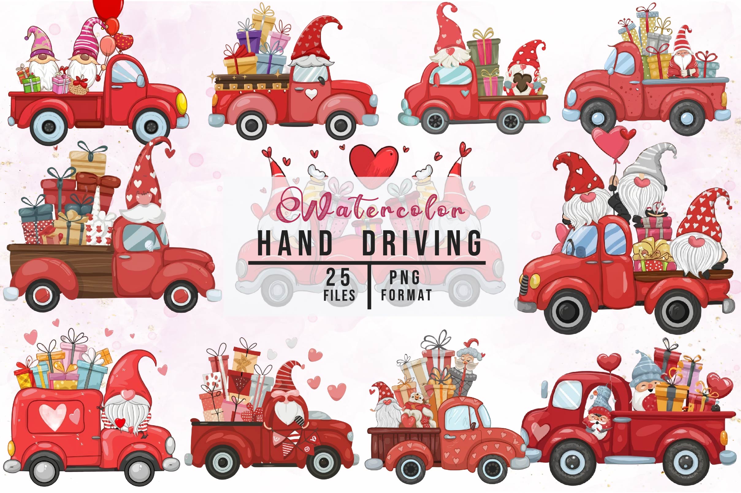 Hand Driving Clipart Bundle 1