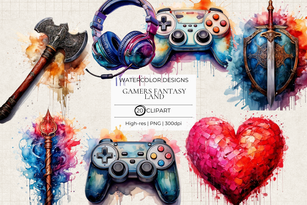 Gamers Fantasy Land Clipart