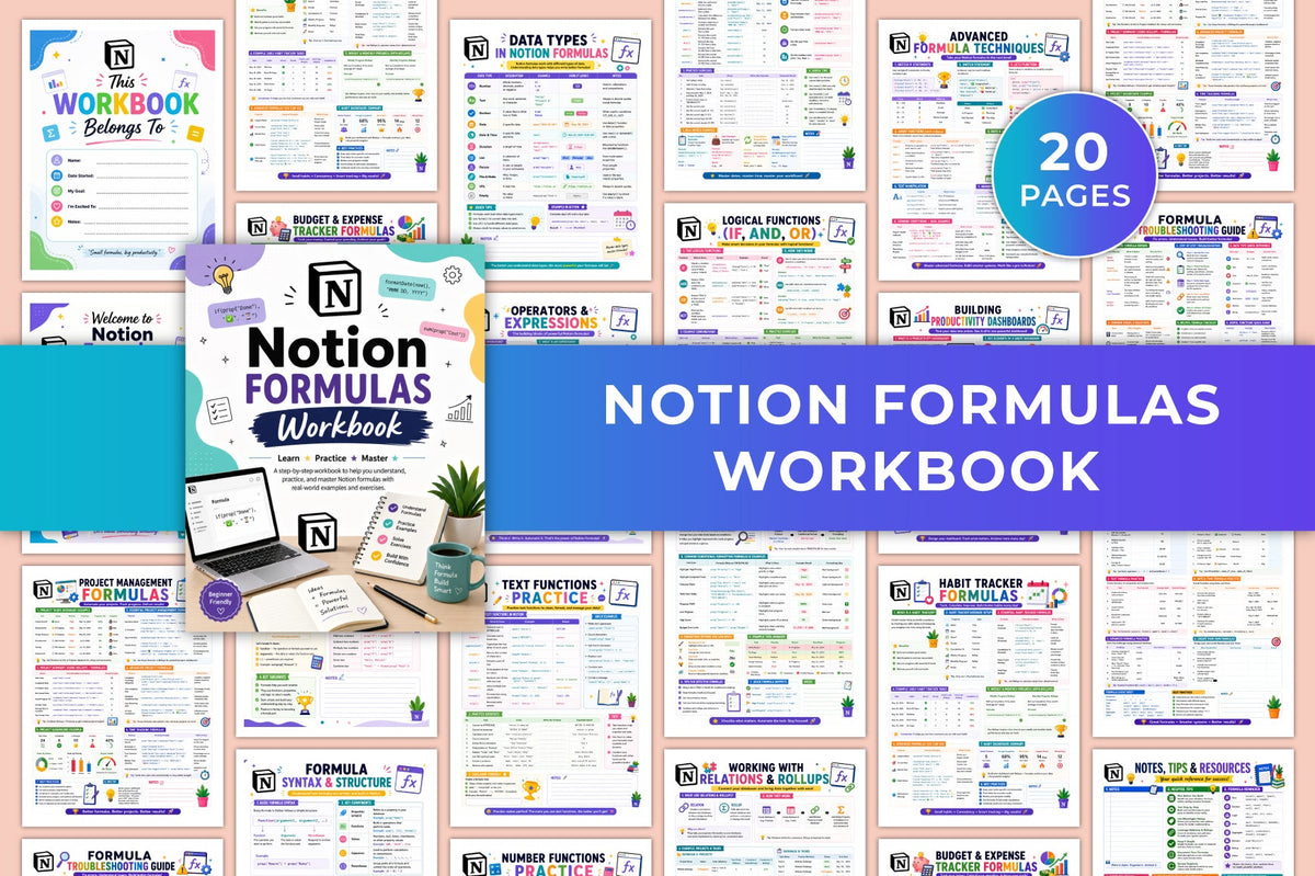 Notion Formulas Workbook