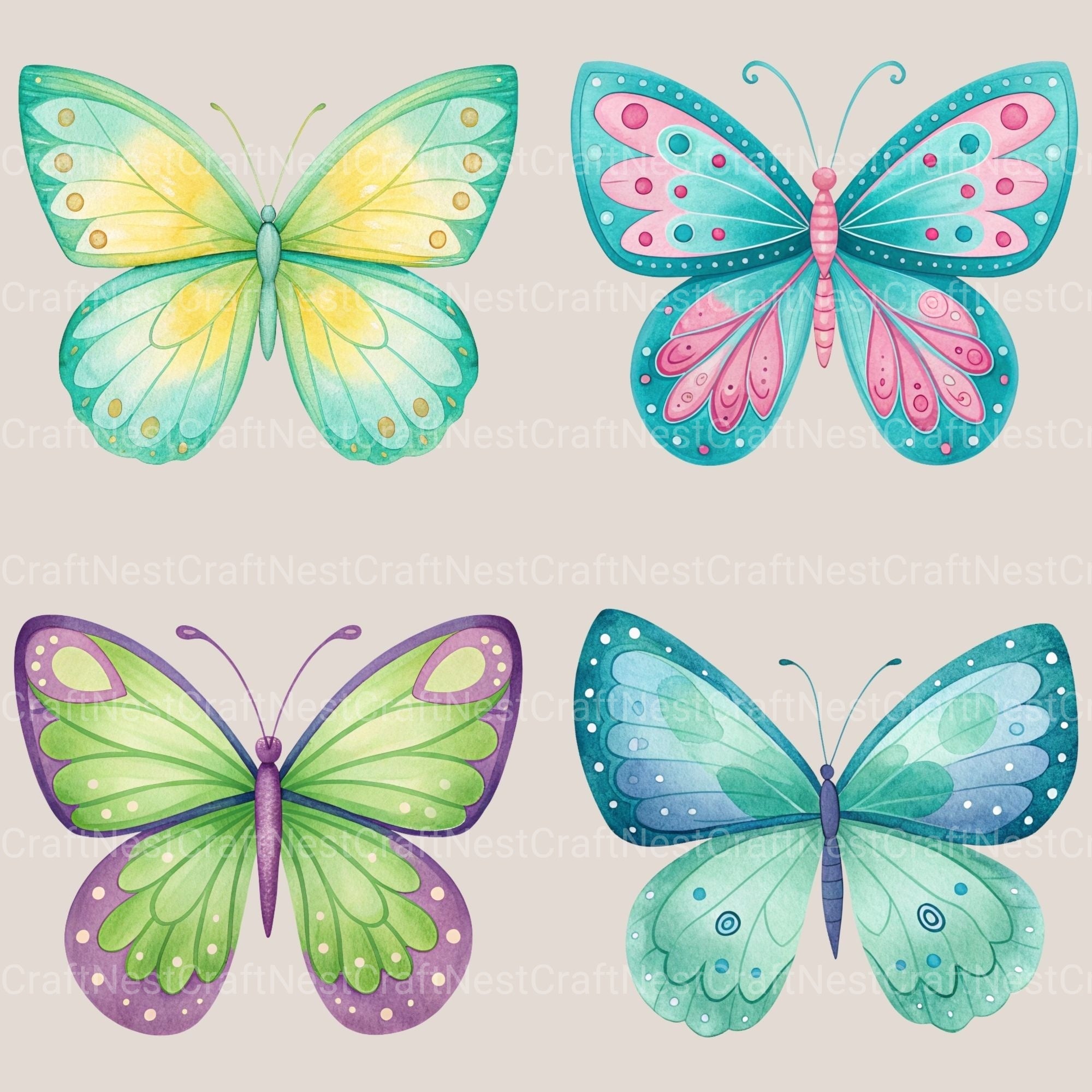 Butterflies Clipart Bundle 4