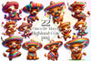 Cinco De Mayo Highland Cow Clipart Bundle 3