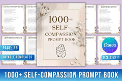 Self-Compassion Prompt Book for Personal Growth - CraftNest - Digital Crafting and Art