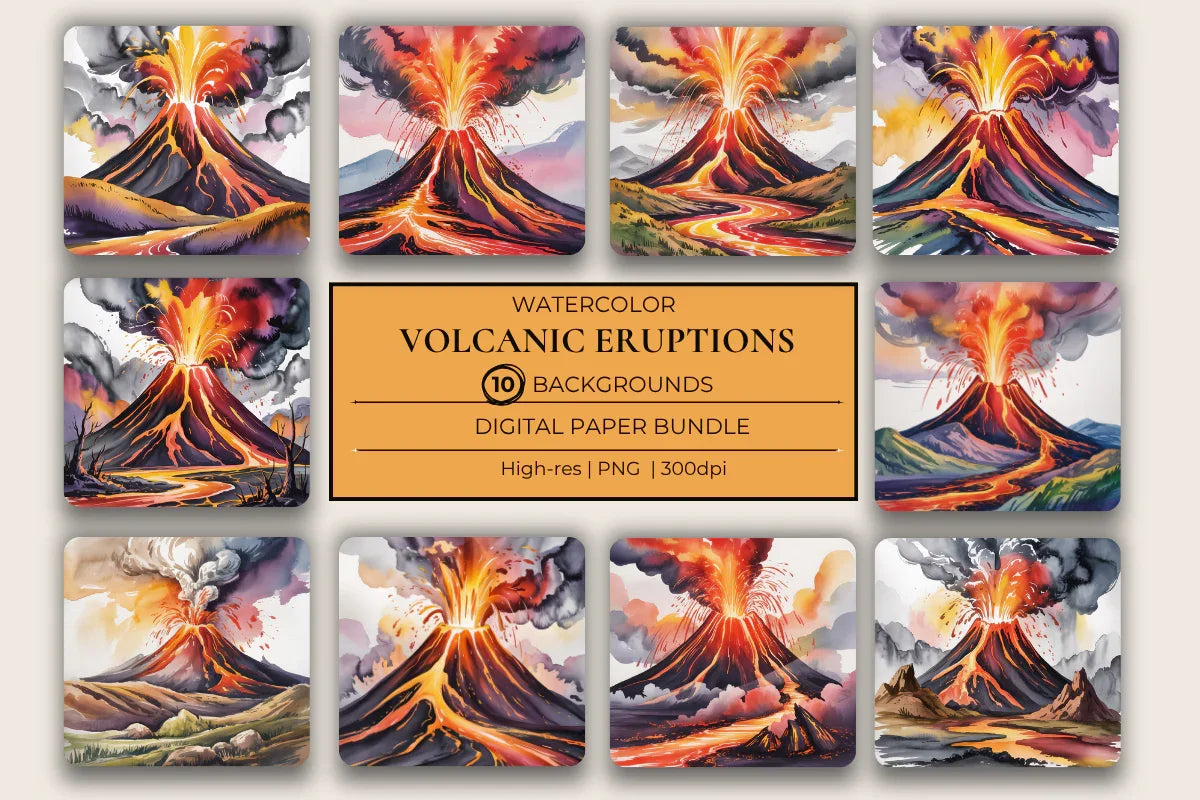 Volcanic Eruptions Background Papers - CraftNest - Digital Crafting and Art