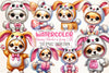Chihuahua Bunny Outfit Clipart Bundle