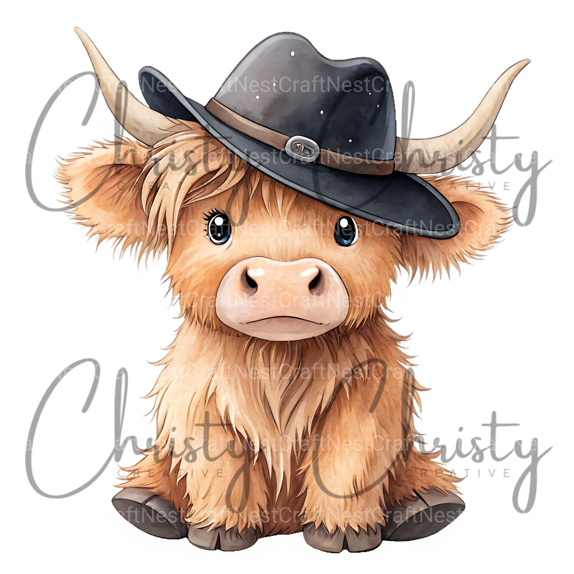Highland Cow 1 Clipart Bundle