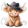 Highland Cow 1 Clipart Bundle