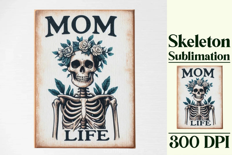 Sarcastic Mama Skeleton Clipart Bundle - CraftNest - Digital Crafting and Art