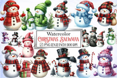 Christmas Snowman Clipart Bundle 13 - CraftNest - Digital Crafting and Art