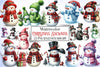 Christmas Snowman Clipart Bundle