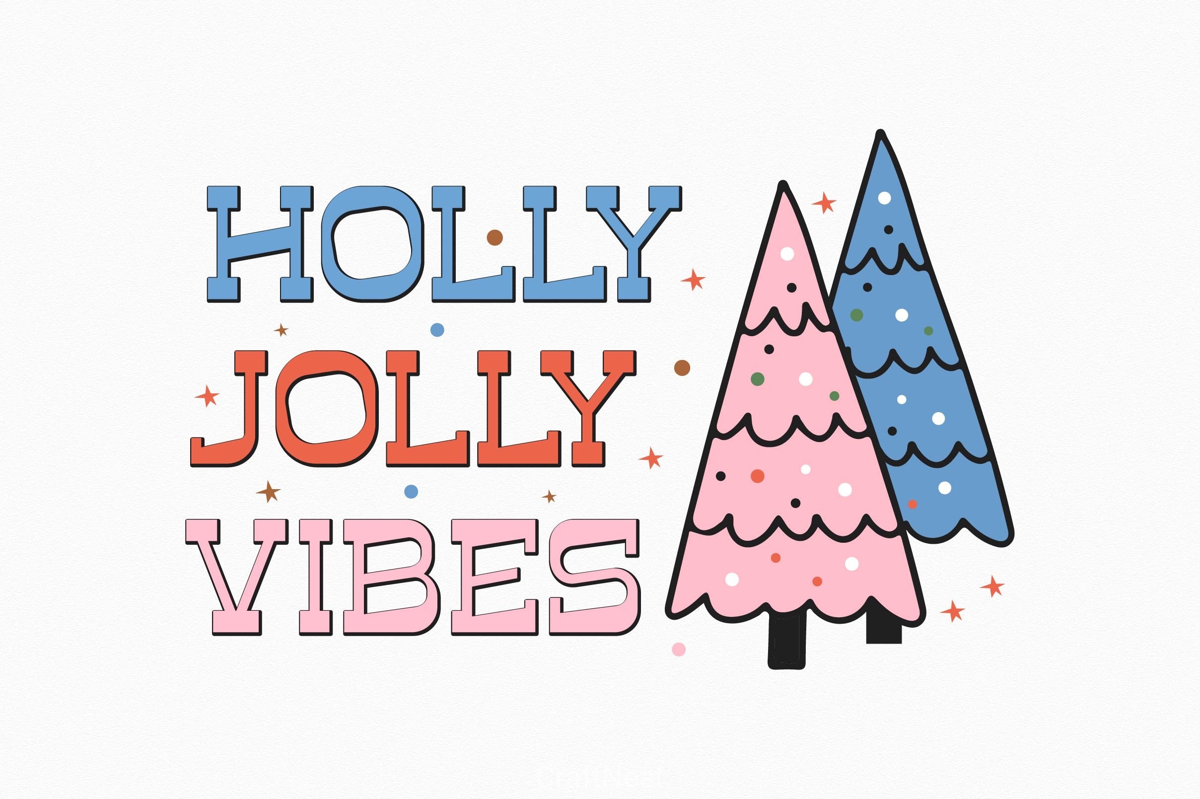 Holly Jolly Vibes Clipart Bundle