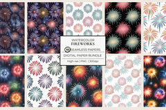 Fireworks Seamless Papers - CraftNest - Digital Crafting and Art