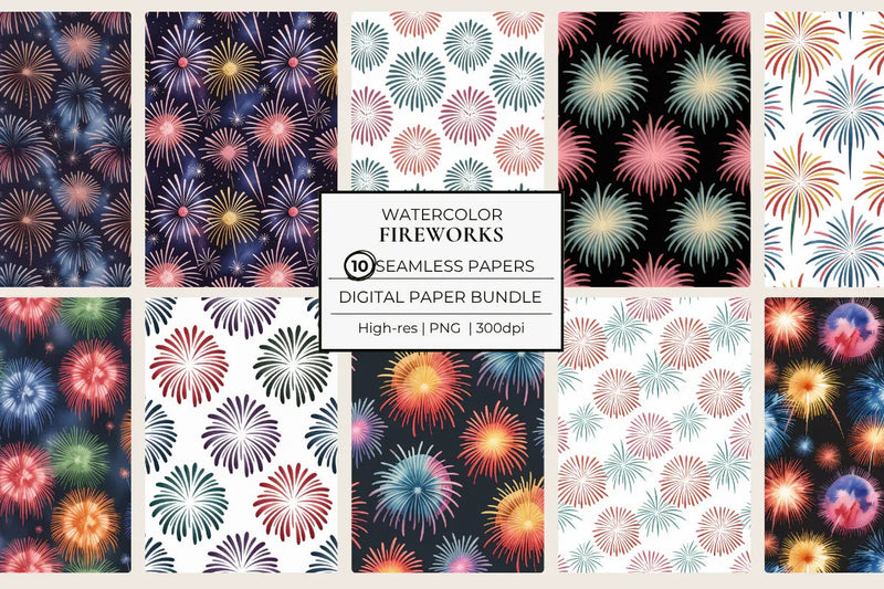 Fireworks Seamless Papers - CraftNest - Digital Crafting and Art