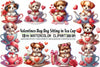 Valentine's Day Dog in Tea Cup Clipart Bundle