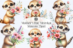 Mother's Day Meerkat Clipart Bundle - CraftNest - Digital Crafting and Art