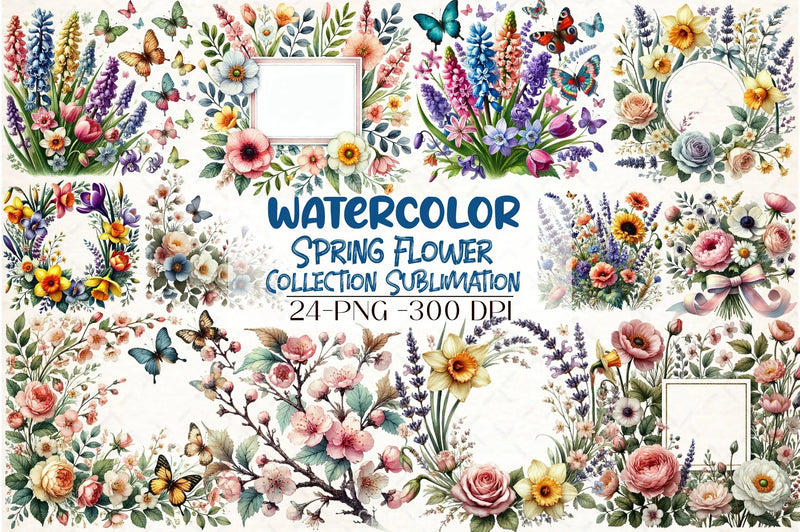 Spring Flower Clipart Bundle 8 - CraftNest - Digital Crafting and Art