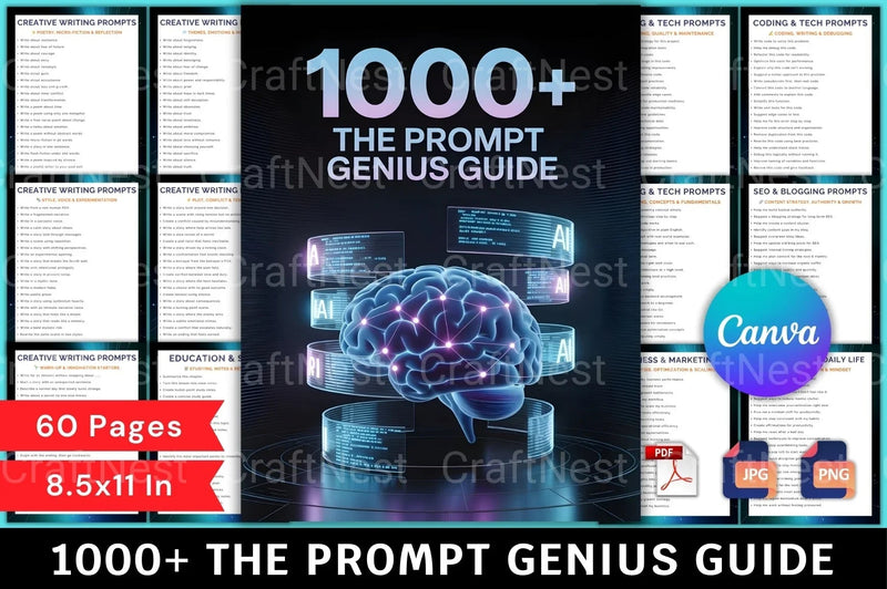 The Prompt Genius Guide: Mastering AI Prompts - CraftNest - Digital Crafting and Art