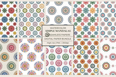 Simple Mandalas Seamless Papers - CraftNest - Digital Crafting and Art