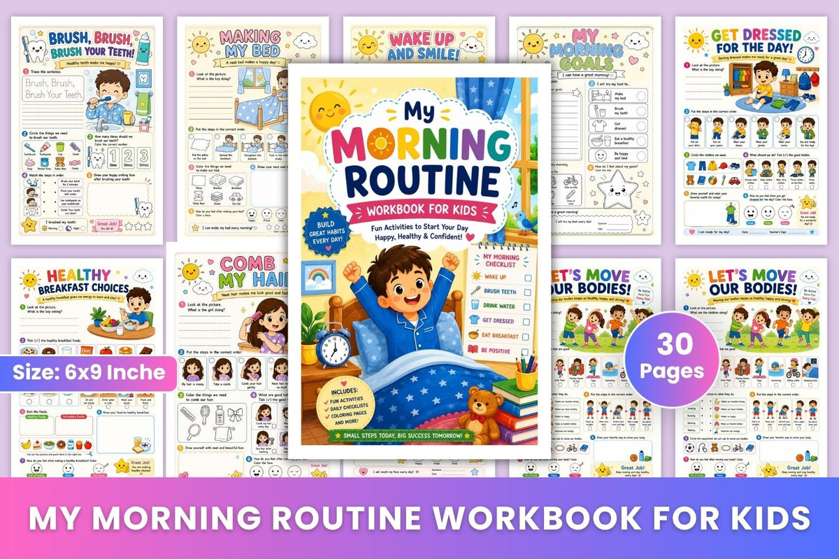 My Morning Routine for Kids Workbook