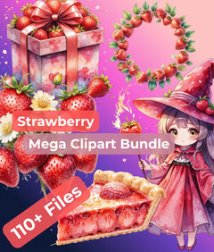 Strawberry Clipart Bundle - CraftNest - Digital Crafting and Art