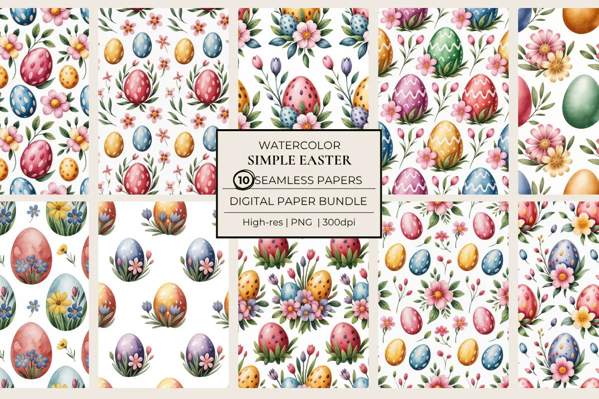 Simple Easter Seamless Papers - CraftNest - Digital Crafting and Art