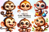 Cute Monkey Clipart Bundle