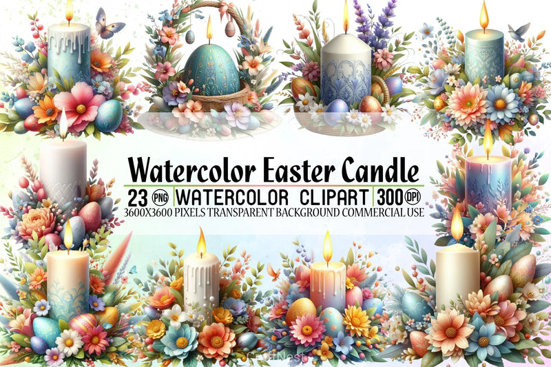 Easter Candle Clipart Bundle 45 - CraftNest - Digital Crafting and Art