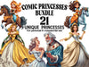 Comic Art Style Princesses
