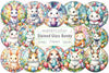 Stained Glass Easter Bunny Clipart Bundle