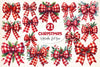 Christmas Bow Clipart Bundle 4