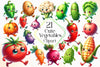 Cute Vegetables Clipart Bundle 3