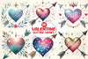 Glitter Heart Valentine Clipart Bundle