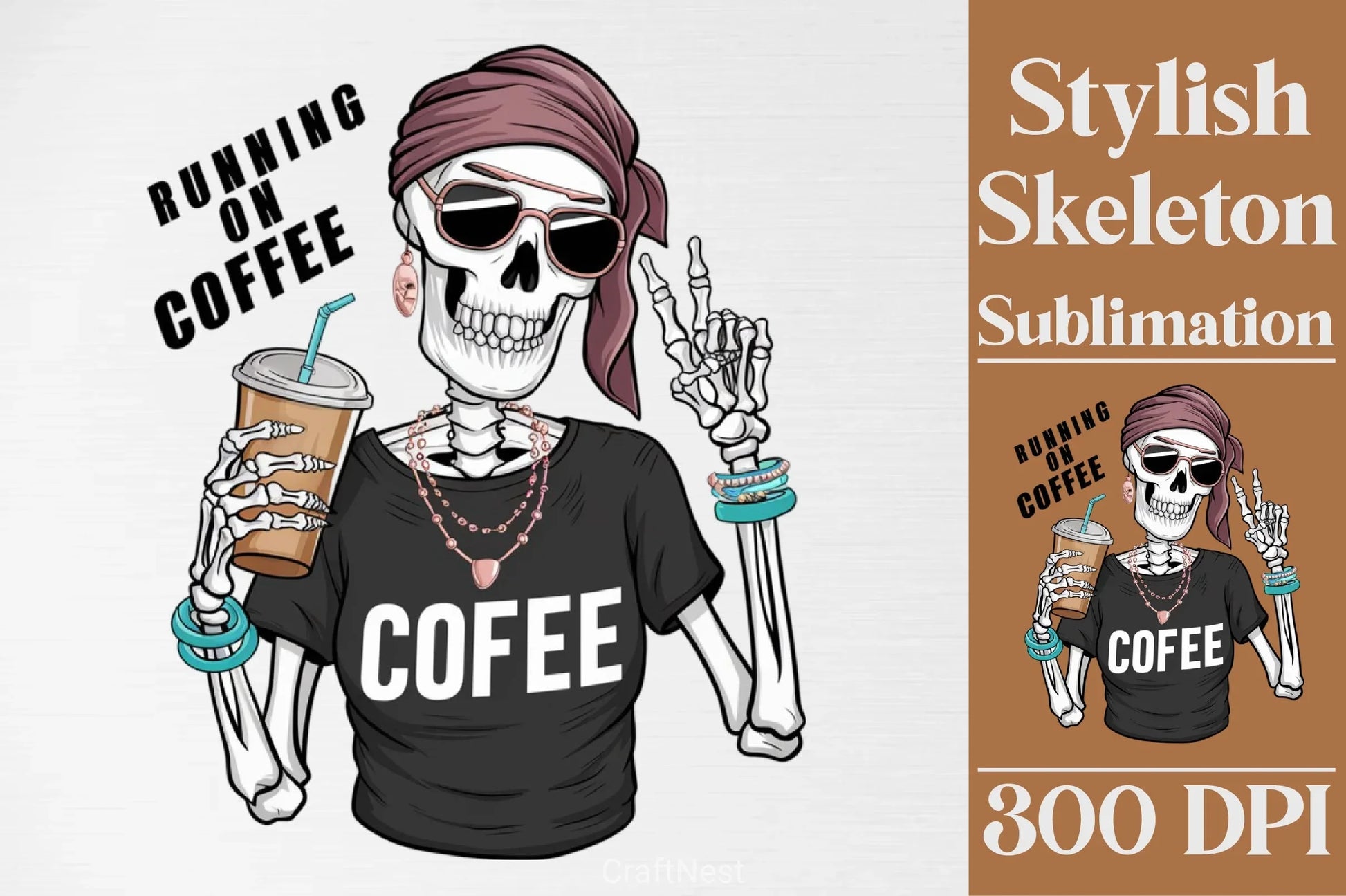Stylish Skeleton Clipart Bundle 5 - CraftNest - Digital Crafting and Art