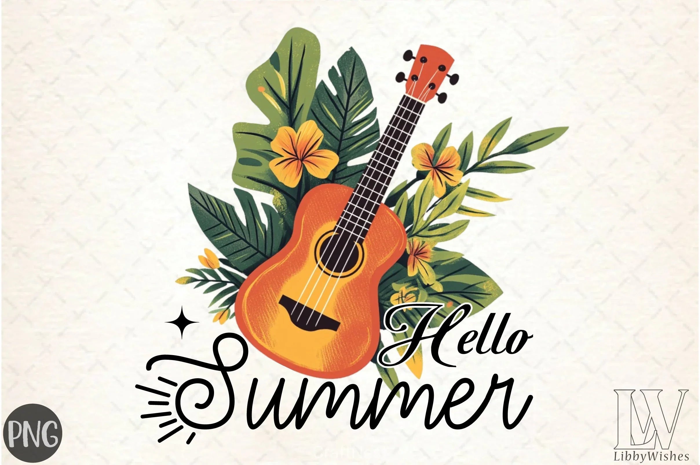 Hello Summer Guitar Clipart Bundle - CraftNest - Digital Crafting and Art