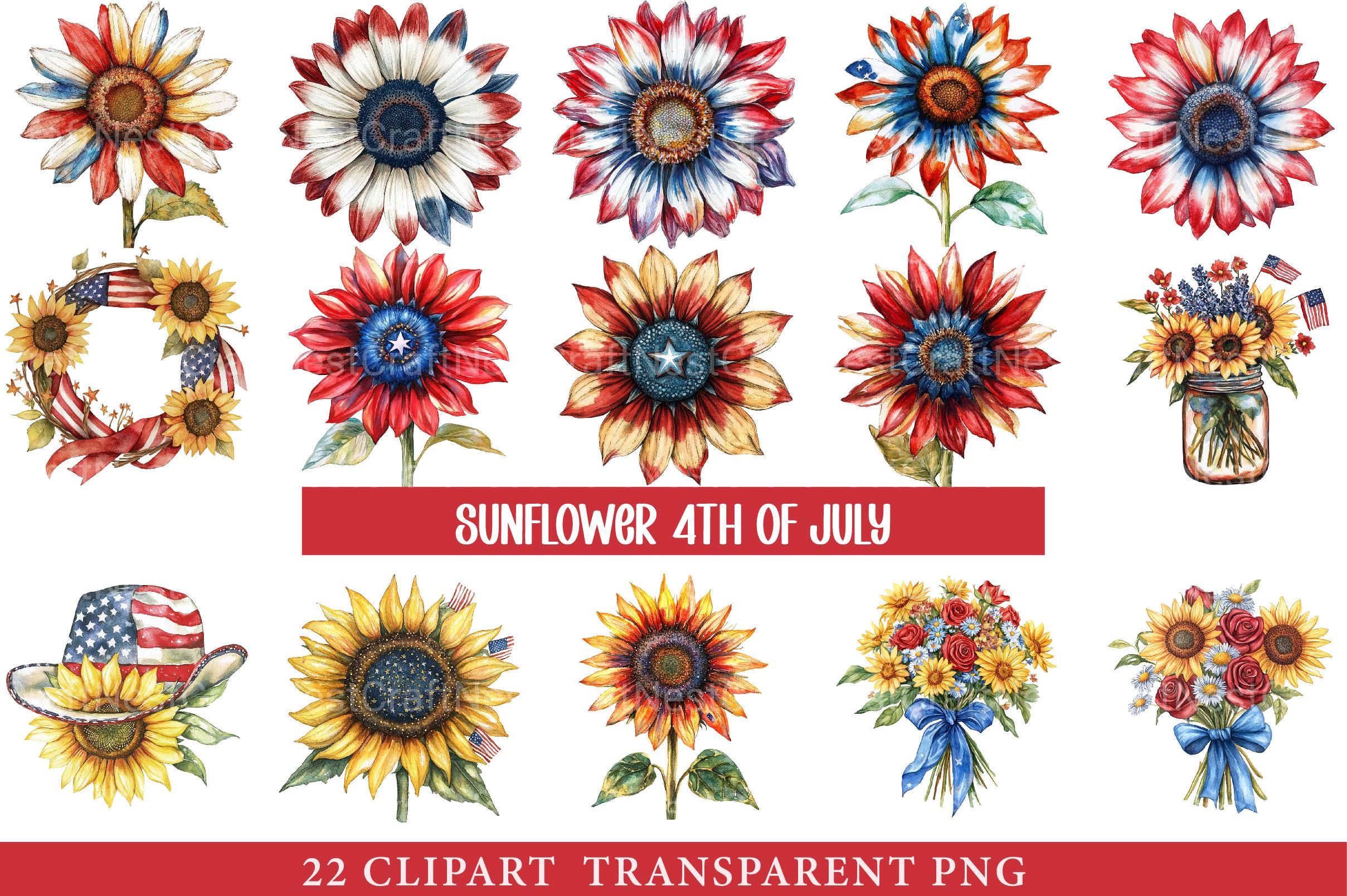 Sunflower 4th of July Clipart