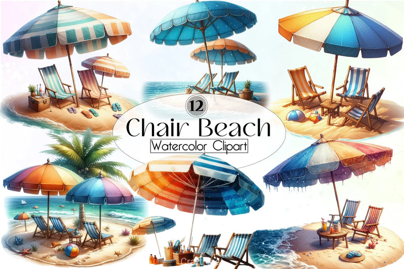 Chair Beach Clipart Bundle - CraftNest - Digital Crafting and Art